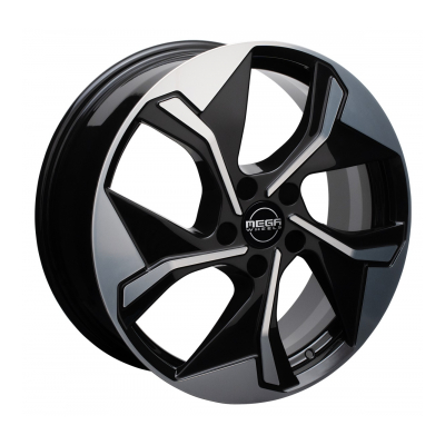 Mega Wheels Triton black front polished